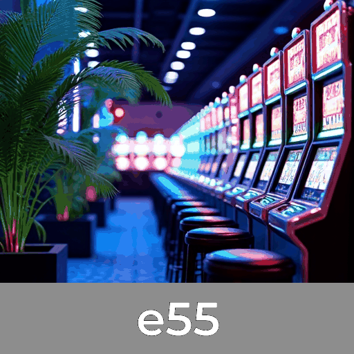 e55: Jogos de Slots - Jackpots Gigantes, Mesa - Estratégia Suprema, Live Dealer - Imersão Real